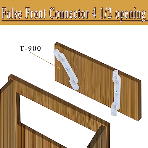 fallingstar 2 Sets (4 Clips) False Front Connector Cabinet Clips 4-1/2"
