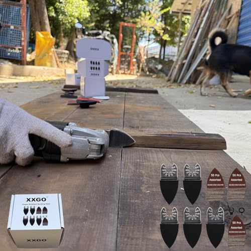 XXGO 155 Pcs Finger Multi Tool Sanding Pads Accessories Kits XG155F - size: 2 Inch Finger Sanding Kit - 155 Pcs