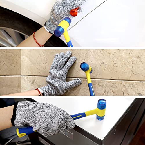 LadyRosian Car Paintless Dent Repair Tools Rubber Hammer Double-Faced Rubber Mallet Alloy Knockdown Tap Down Hammer with 9 Heads Kit for Dent Remover - color: Tool B