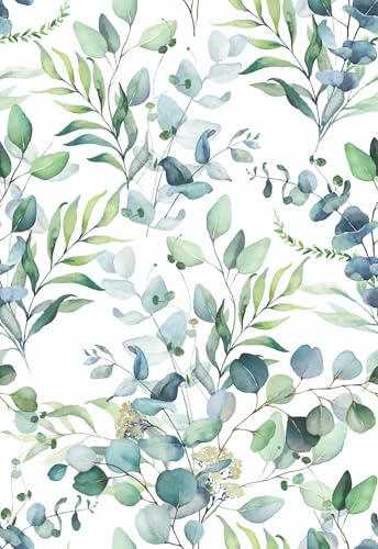Main Street Peel and Stick Wallpaper Sheets, Eucalyptus, 12-Pack - style: Eucalyptus