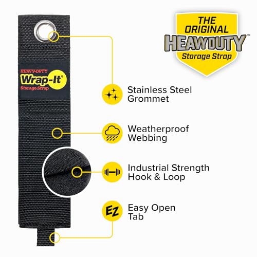 Heavy-Duty Wrap-It Storage Straps, 22" (2 Pack) - size: 22" (2-Pack)