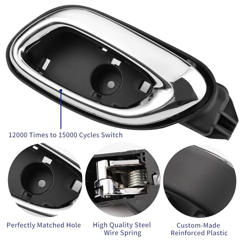 2Pcs Interior Door Handle for Chevrolet Chevy Camaro 2010 2011 2012 2013 2014 2015,for Front Door Left & Right Side Replaces 20955311 20955302, Chrome