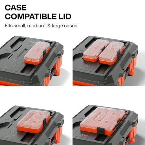 Klein Tools 54300MBX MODbox Small Tool Box, Heavy Duty Organizer with Removable Tray, Water and Debris Resistant, Stackable Module - size: Small