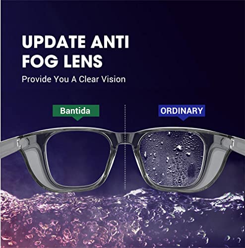 Safety Glasses Anti-Fog Eye Protection Blue Light Blocking Glasses for Women Men - color: Grey
