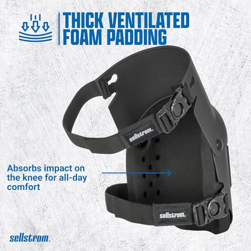 Sellstrom KneePro Professional Construction Kneepads for Work - Men & Women - color: Black