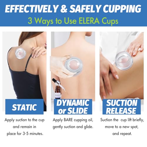 ELERA Silicone Cupping Therapy Set – Transparent Massage Cups in 4 Sizes (XL, L, M, S) for Body Relaxation, Cellulite & Home Wellness (Gourd Shape 4-Pack) - style: 4 Cups (XL L M S size)