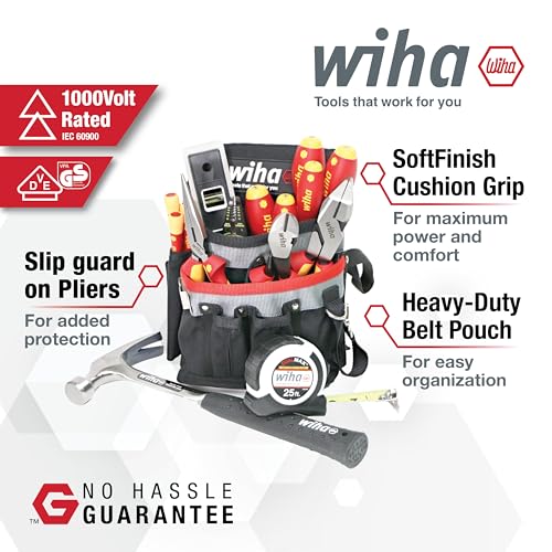 Wiha 32934 16 Piece Insulated Apprentice Electrician's Tool Kit