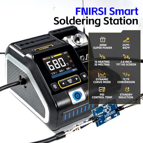 FNIRSI DWS-200 200W High Power Soldering Station Kit,2 Helping Hands
