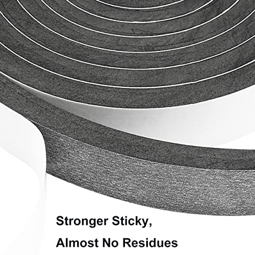 2 Rolls Weather Stripping Door Seal, 1''W x 3/8'' T Foam Tape Single Sided, Adhesive Closed Cell Weather Strip (Total 16 Feet Long)… - size: 1''W x 3/8''T x 16FT