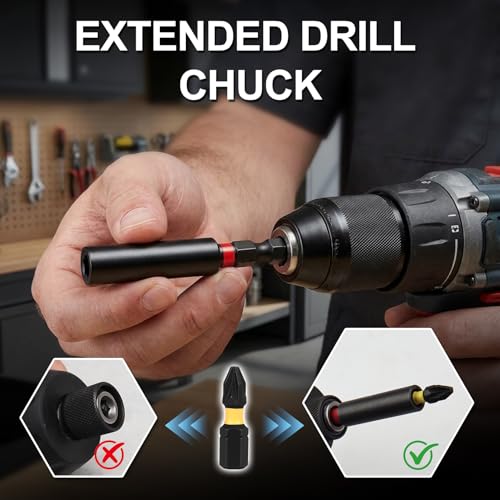 Impact Duty Srewdriver Drill Driver Strong Magnetic Bit Holders 1/4 Inch Hex Shank(3-Pack)