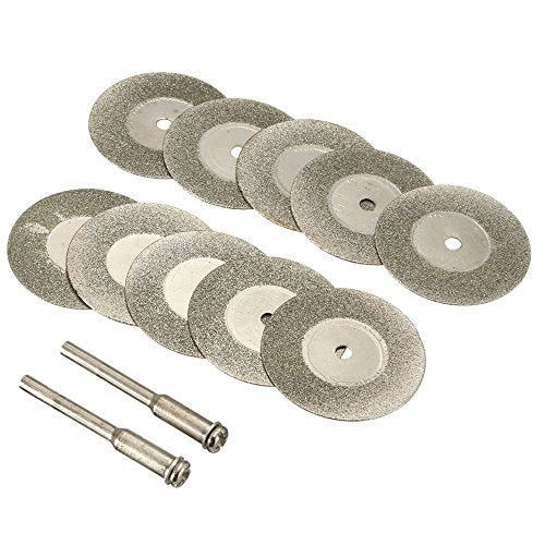 Diamond Cutting Wheel Cut Off Discs Coated Rotary Tools W/Mandrel 50mm for Dremel by Lukcase - size: Disc Φ:50mm
