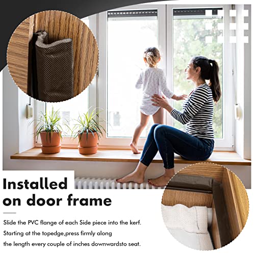 BBTO Weather Stripping Door Window Seal V-Shaped Foam Kerf,26 Feet,Brown - color: Brown, size: 26 Feet
