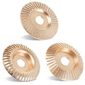 Pomsare 3PCS Angle Grinder Polishing Pad, Wood Carving Disc Set for 4 1/2 Inch Angle Grinder, Heavy Duty Wood Sanding Disk Grinding Wheel, Stump Grinder Attachments for Wood Cutting Shaping