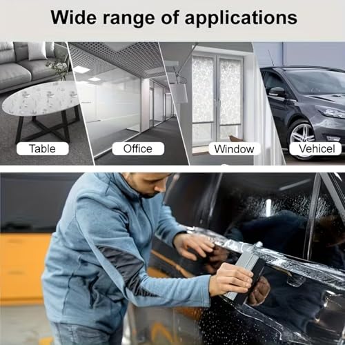 9Pcs Wallpaper Smoother Tool Kit – for Peel and Stick Wallpaper, Vinyl Backsplash Tile (1 Trapezoid Scraper + 1 Blue Long-pile Smoother + 1 Craft Knife + 5 Blades + 1 Red Tape Measure) - color: Red(9pcs)