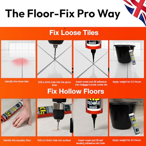 Precision Floor Adhesive - Loose Tiles & Hollow Floors (3 Pack)