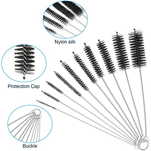 Patelai 12 Pieces Aquarium Filter Brush Set Aquarium Cleaning Brush Tools