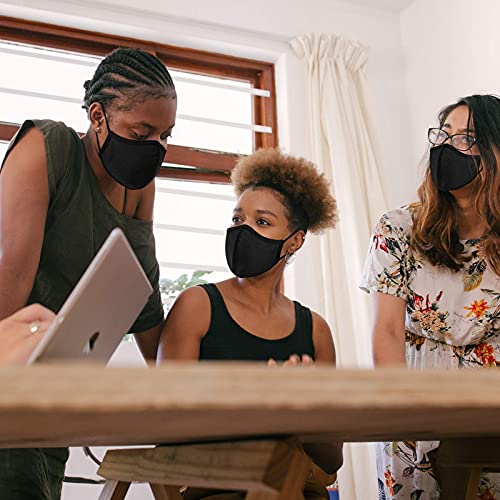 comfso Black Cloth Face Masks for Adults Washable Fabric XL Large Reusable - style: Extra Large/XL for Big Face Women/Men