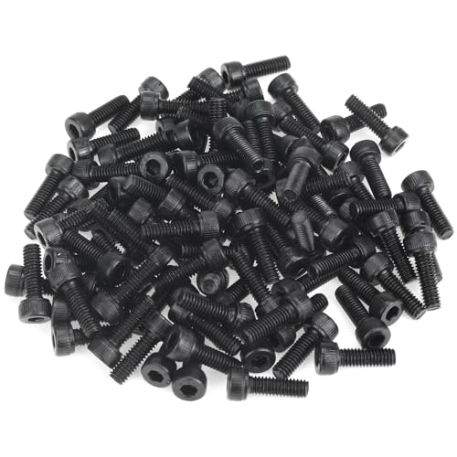 105 Pieces M4 x 12mm Socket Head Cap Screws, Thread Pitch 0.7mm, Sutemribor M4 Black Screws, 12.9 Grade Alloy Steel, Black Oxide Finish, Fully Threaded - size: M4 x 12mm, style: Socket Head
