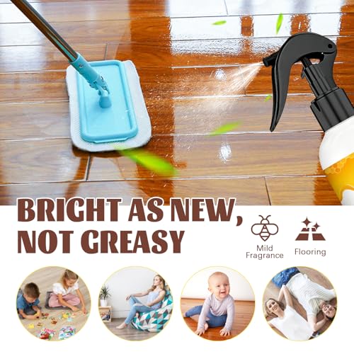 KEHOO Beeswax Wood Polish Spray, 120ml - Beeswax Furniture Polish Spray, Bring a Towel and a Sponge for Wood Multipurpose Wood Wax Restorer for Floors, Cabinets, and Tables（2PCs）