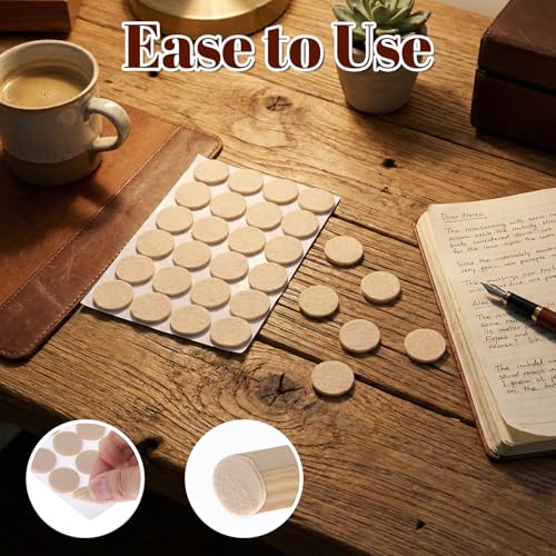 288 Pcs Self Adhesive Felt Furniture Pads 3/4", Felt Pads for Coasters Bottom Dots Felts Floor Protectors for Furniture Thick Cabinet Door Bumpers for Chair Legs Felts Pad Small for Hardwood Floors