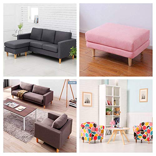 Solid Wood Replacement Furniture Sofa Couch Legs 6 inch Heavy Duty Set of 4 | Straight Wooden legs for Couch Sofa Chair Ottoman Loveseat Coffee Table Cabinet Furniture Replacement - color: Straight- Set of 4, size: 6"
