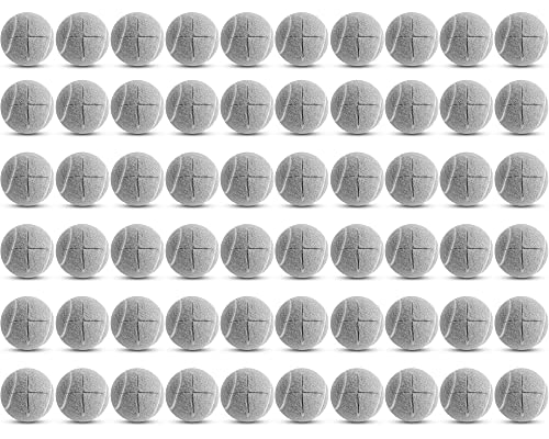 Macarrie 60 Pcs Precut Tennis Balls for Chairs Legs, Gray - color: Grey