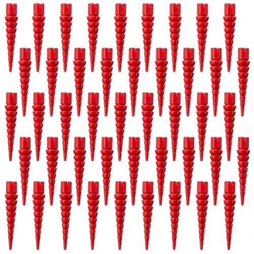 Bokon 45Pcs Stripped Screw Hole Repair Kit, #2-#16 Red Wood Screw Anchors - color: Red