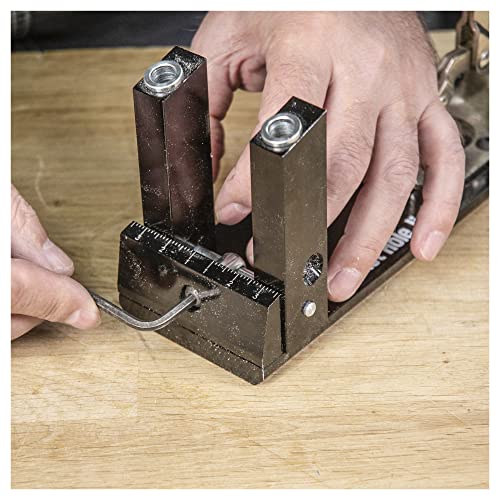 Trend Pocket Hole Jig Kit with Dual Column Jig, Face Clamp, HSS Drill Bit & Depth Setting Collar, 2 Square Bit Drives & 100 Pocket Hole Screws, PH/JIG - style: Dual Column