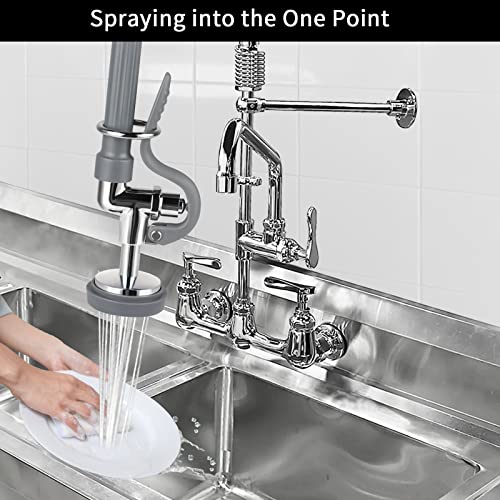 3 Pack Commercial Spray Valve Repair Kit for Most Commercial Sink Pre-Rinse Sprayer Spray Face Bumper and Screw Repair Part 1.42 GPM, Grey