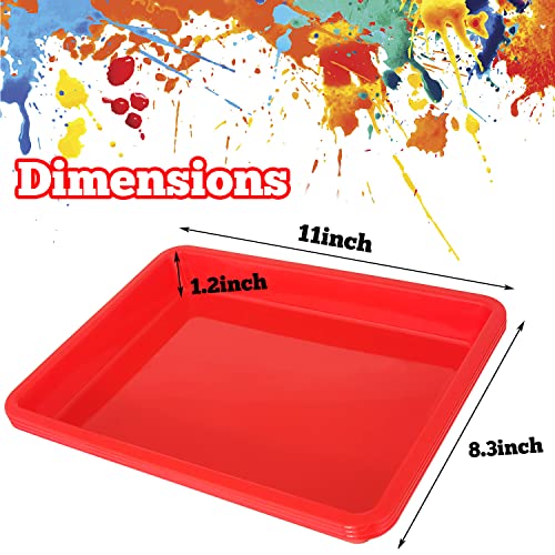 12 Pack Multicolor Activity Plastic Art Trays for Art and Crafts