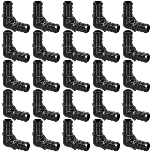 25pcs 1/2" Poly PPSU Barb Crimp PEX Elbow Fittings, No Lead - size: 1/2" Elbow, 25pcs