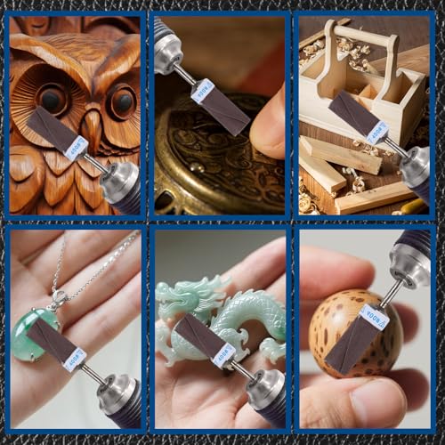 12pcs 400-2000 Grit Sanding Drums for Dremel Rotary Tool | Rotary Tool Bits Sander Set Bands Mandrels for Wood Plastic Metal Grinding Polishing - style: 400-2000 Grit