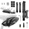 Bike Repair Kit Bike Tool Kit Saddle Bag Tool Set 15 in 1 - color: Black