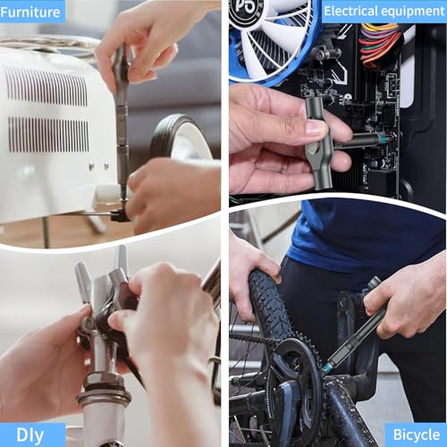 42-in-1 Magnetic Screwdriver Set, DIY Ratchet Screwdriver Set with Detachable Handle, Portable Compact Repair Tool Kit for Furniture Laptop Electronicsv Bicycle - style: 42 in 1