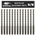SDS Plus 3/8 Inch Masonry Drill Bits (13 Pack - Industrial Grade) 6 Inch Rotary Hammer Bit for Concrete, Stone, Block, & More! - size: 3/8" - 13 Pack