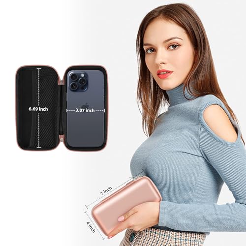 iMangoo Travel Essential Electronics Organizer Charger Case Carrying Pouch - color: Rose Gold, size: Small