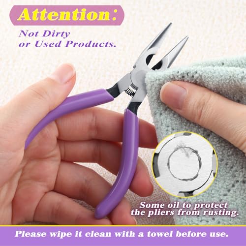 SPEEDWOX Mini Long Nose Pliers With Serrated Jaw and Chain Nose Pliers for Jewelry Making and Hobby Craft DIY - style: Long Nose Pliers