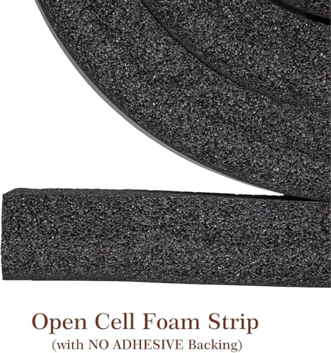 Yotache Open Cell Foam Air Conditioner Insulation Seal Strip 4 Pcs 1"x1" - size: 1"x1"x26FT