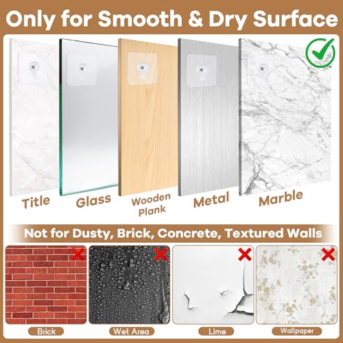 22 Pcs Drill Free Adhesive Wall Hooks, 20 lb Capacity Picture Hanging Hooks, Heavy Duty Picture Hangers Without Nails Strong Hold for Bathroom, Kitchen & Entryway - size: 2.2 inch