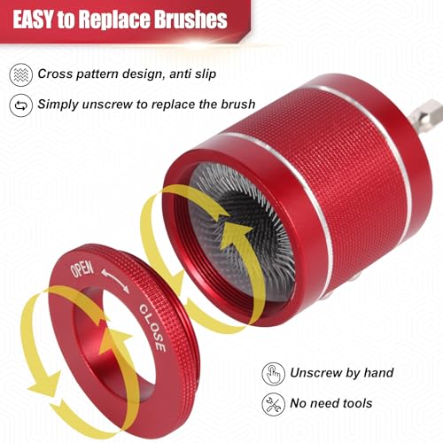 Copper Pipe Cleaner 3Pack 1/2" & 3/4" 1" with 4Pcs Replaceable Brushes