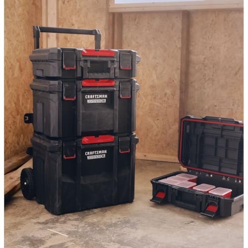 CRAFTSMAN VERSASTACK XL System Tool Box, Water Resistant Tool Storage, with 6 Small Parts Containers, 21 Inch (CMST21415)