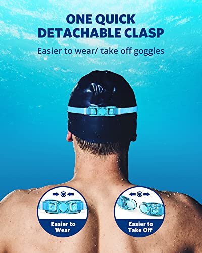 Aegend Swim Goggles, Swimming Goggles No Leaking Full Protect Adult Youth - color: Sky Blue