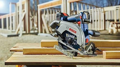 BOSCH GKS18V-22B25 18V Brushless Blade-Right 6-1/2 In. Circular Saw Kit with (2) CORE18V 4 Ah Advanced Power Batteries - style: Blade-Right w/ Battery Kit