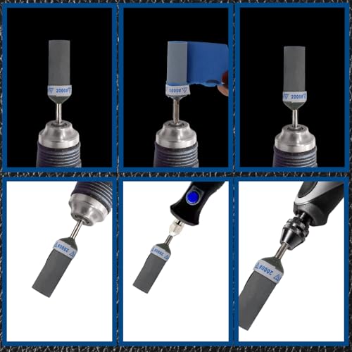 12pcs 2000-10000 Grit Sanding Drums for Dremel Rotary Tool | Rotary Tool Bits Sander Set Bands Mandrels for Wood Plastic Metal Grinding Polishing - style: 2000-10000 Grit