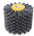 SIGNI Abrasive Nylon Drawing Wheel Drum Burnishing Polishing Brush for wooden furniture floor polishing 120X100mm 320 Grit 1pack - size: 320 Grit, Black
