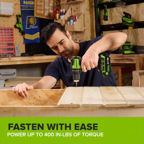 Greenworks 24V Cordless Brushless 400 in-lbs Drill/Driver+1950 in-lbs Impact Driver Combo,High Torque, Lightweight, (2) 2.0Ah USB-C Batteries(12,000mAh Power Bank) and 65W USB-C Fast Charger(3-Port) - size: 2PCS Combo Kits