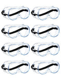 MELASA Safety Goggles ANSI Z87.1 Anti-Fog Protective Lab Goggles Chemistry - color: Clear - 8 Pcs