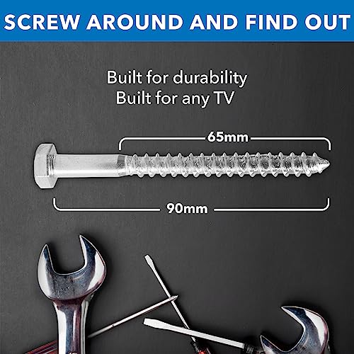 Mount-It! Universal TV Mounting Hardware Kit, Lag Screw and Drill Bit Set Includes Screws, Washers, Fischer Anchors, Wood Drill Bit and Concrete Drill Bit for Easy Installation