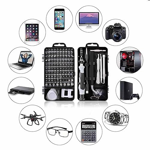 EFAITHFIX Precision Screwdriver Set, Professional 115 in 1 Magnetic Repair Tool Kit for Computer, Mobile Phone, Laptop, Tablet, Game Console, Watch, Camera, Eyeglasses, Electronics, DIY Projects, etc - size: 115 in 1
