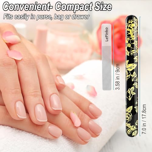 Diamond Nail File with Crystal Nail Shiner Set - color: Golden Rose